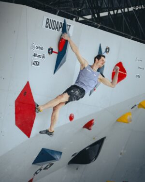 Adam Ondra Instagram - A good end to the @olympics qualifier series by taking bronze 🥉 here in Budapest 👌 Brutal boulder round followed by an almost equally brutal lead route 🥵 I wish I was able to enjoy my climbing a bit more. My left shoulder was already really sore, but  I am glad that tomorrow is rest and it will heal very quickly 🤞

Congrats to everyone who made it to the Olympics❗But also to the ones who just did not make it this time☝️The level of climbers was enormous, both for women and men! Special congrats for today’s victory, @sam_avezou, and silver medal, @leedo_ss 🤜🤛

And you ⭐ all too @albertogines_, @yannick_flohe, @alexandermegos, @hannipan_, @pauljenft, @hamish_mcarthur, @saschalehmann, @lukapotocar, @yfei_pan, @brookeraboutou, @nonaka_miho, @erinmcbeast, @chaehyun.s, @luozhilu_lucy, @jenya_kazbekova, @mia.krampl, @lucia.doerffel, @zelia_avezou, @camilla.moroni, @laura.rogora and @mollyts123.

Last but not least, thanks to amazing crowd in Budapest 🇭🇺

Check out the results, the link is in BIO. 

Cool photos by @pet.phot

#climbing #sportclimbing #bouldering #leadclimbing #olympics #budapest 

@horosvaz.cz @olympijskytym @olympcsmv 

@mammut_swiss1862 @lasportivagram @euroholds @mix.it
@hudysport @rohlik.cz @sensfoods @211_zpmvcr @mercedesbenz_autojihlava @drwittczsk @the_playbook_house @veolia_cz Cardion