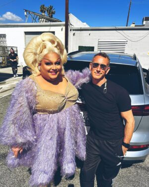 Adam Shankman Instagram - Here’s a few #BTS photos from our @dragisntdangerous telethon and thanks to all of you who were so generous, we have already raised almost 550k fighting all of the insidious and hateful anti drag, trans and LGBTQ  legislation being hurled at Let’s knock it up to 600 by donating to our Gofundme page, or drangisntdangerous.com and watch the whole incredible telethon for another 24 hours on moment.co/dangerous! It was a helluva show and a helluva day. ❤️