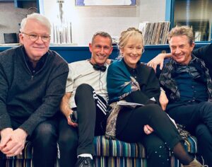 Adam Shankman Instagram - Come visit us at The Arconia this week on @onlymurdershulu on….what else: @hulu! 
Can’t wait to see ya! 
Love, 
The Martin Shankman Streep Shorts. ❤️

Also, I promise I didn’t frame this picture or anything cuz, like….why would I.