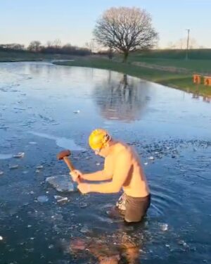 Adam Walker Instagram - Air temperature -3 and water temperature 1.9 degrees.
My lake has frozen but ww don’t give up!!! ❄️❄️❄️❄️❄️❄️❄️❄️❄️❄️❄️❄️🏊‍♂️🏊‍♂️🏊‍♂️🏊‍♂️🏊‍♂️🏊‍♂️🏊‍♂️🏊‍♂️🏊‍♂️🏊‍♂️💪💪💪💪💪💪💪💪😂😂😂😂😂😂😂😂😂😂😂