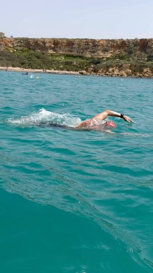 Adam Walker Instagram - A little windy in Golden Bay, Malta 🇲🇹 
8 swimmers all achieved 6 hours non-stop swimming a great result!!!!

In less than 2 weeks I will be running the next 
Luxury 5 Ocean Walker Swim camp @summer.island.maldives 12th April - 16th April 
🌟🌟🌟🌟🌟

Then after that 20th May - 24th May Luxury Turkey Swim Camp. Lots of options to improve your swimming 🏊‍♂️🌅 

If you can’t make the camps then you can learn with me 1-1 lesson @ocean_walker_academy_ or subscribe to my online coaching system Ocean Walker Vimeo 🏊‍♂️

Thanks to @luca.caastroo for taking the video 🙏

checkout oceanwalkeruk.com or email oceanwalkeruk@gmail.com