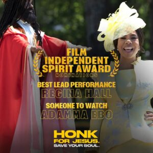 Adamma Ebo Instagram - If y'all would've told me back in 2018, when I graduated from film school with my MFA in directing, that my satirical, tonally fluid, black as hell lil character study would be nominated for any kind of award... I probably would've told y'all to stop playing with me. 

Nominated for an Independent Spirit Award... not sure I really have the words to express how this feels. 

BUT I could talk about @morereginahall allllllllll damn day. Regina, I'm never not blown away by damn near every performance you've ever given us. You've been a staple in Black Hollywood for freaking ever, and the life and pain and comedic genius you breathed into Trinitie Childs is only a fraction of the talent and spirit you've got in that five foot even lil bit body. 

This is more than well deserved. Proud is a goddamn understatement. 

Shout out to Team Honk Man. 

Shout out @adanne.ebo, my other half and the other half of this film. 

And shout out God. Always over there doing and doing it - and doing it well.