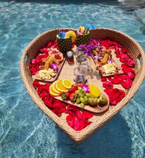 Adamma Ebo Instagram - June 10th, 2023. 

A relaxing floating brunch birthday with the Mama to be/soulmate. 

Cheers to year 32🍍🍗👙✌🏿