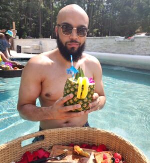 Adamma Ebo Instagram - June 10th, 2023. 

A relaxing floating brunch birthday with the Mama to be/soulmate. 

Cheers to year 32🍍🍗👙✌🏿
