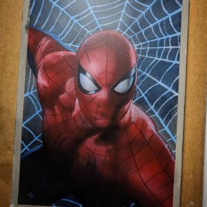 Adi Granov Instagram - Spider-Man in acrylic on watercolour board. Sealed, but not varnished yet.

This is one of the commissions I took on a few months ago for a fundraiser. Slowly getting through them while trying to maintain the quality.

#spiderman #marvel #adigranov