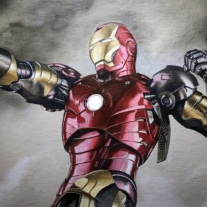 Adi Granov Instagram - Finally some colour to brighten up the winter of our passing.

Acrylic paint on watercolour board

#ironman #marvel #adigranov