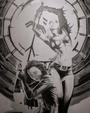 Adi Granov Instagram - Progress 

#psylocke #magik #xmen #marvel #adigranov