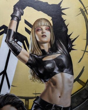 Adi Granov Instagram - The thing I get asked most often is: "Which way to the nudist beach?"

Acrylic paint on watercolour board 

#magik #xmen #marvel #adigranov