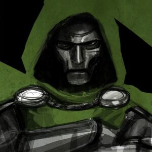 Adi Granov Instagram - The sketch I did for Doom 1 cover (finished painting in previous post). It was meant to be a very quick cover, but as usual I got caught up in taking it further than planned.

#drdoom #fantasticfour #fantastic4 #marvel #adigranov