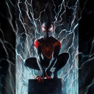 Adi Granov Instagram - Miles Morales: Spider-Man 18 (Legacy MM 300th. issue) Variant Cover

This will be published as both normal and virgin variants.

Original art was painted in acrylic paints on watercolour board.

#milesmorales #spiderman #marvel #adigranov
