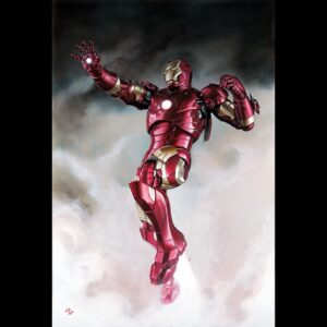 Adi Granov Instagram - Here is the final photograph of the Iron Man Mk3 commission. It was painted in acrylic paints on watercolour board.

#ironman #ironmanmk3 #marvel #adigranov