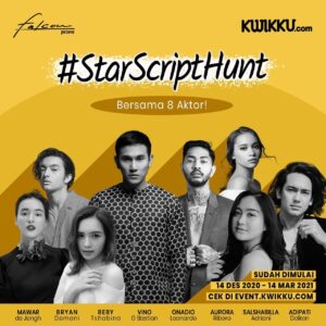 Adipati Dolken Instagram - #StarScriptHunt kerjasama @falconpictures_ dan @kwikku sudah dimulai pada 14 Desember 2020 sampai 14 Maret 2021
.
Buat kalian yang punya cerita menarik boleh langsung ditulis skrip filmnya, dan submit di event.kwikku.com. Aku akan jadi pemeran utama dari skrip yang kupilih dan kalian yang beruntung juga berhak mendapatkan hadiah Rp50Juta.
.
Jadi tunggu apa lagi, persiapkan dirimu dan submit karyamu sekarang juga! Cek selengkapnya di event.kwikku.com.
.
#Kwikku @vinogbastian__ @adipati @salshabillaadr @mawar_eva @bebytsabina @auroraribero @bryandomani_bd_ @onadioleonardo_official @kwikku @falconpictures_