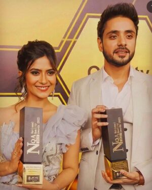 Adnan Khan Instagram - Thank you so muchhh for all the love ❤️🌈🙏
Feels wonderful to be awarded as the Best Jodi 💃🕺
Firstly we want to thank our audience n viewers for all the love you have showered on us .  Believe us when we say It keeps us so encouraged n motivated 😇.
Next a big thank you to @sonytvofficial n @official_sphereorigins for making this beautiful show n allowing us to be part of it 💐
Next! the man without whom this show wouldn’t have been the same . Thank you for your MIDAS touch @mountainhead1 ravi sir 🙏. 
Thank you to our amazing writers @madhushaala #aryasharma for giving life to our characters🍀.
And of course a very big thank you to our team, which consists of some of the best actors n technicians n production exec to ever come together to create this beautiful show . 
 @brandempower.in 
#NationalQualityAwards #NQA2023 #brandempower