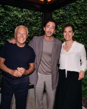 Adrien Brody Instagram - The impeccable Giorgio Armani brought a radiant light and elegance with his new collection in Milan yesterday. How wonderful to see all the beautiful work and witness the excitement as the industry and city comes alive again 🙏 It was such a joy to reconnect! @giorgioarmani