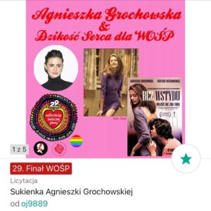 Agnieszka Grochowska Instagram - @fundacjawosp /  @dzikoscserca_zoliborz /  #licytacja  #grajmyrazemdlawośp  #dokoncaswiataijedendziendluzej ❤️❤️❤️❤️❤️ link w bio!!!!!!