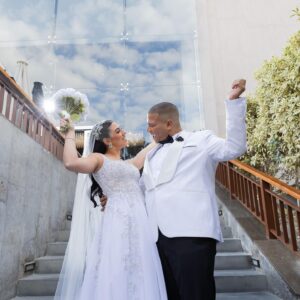 Ahmed Abdelhamid Instagram - Cheers to a life full of You & Me 🤍 🕊️💍🔒
.
.
.
📸 by the brilliant @fadigwanny 

🕴🏼 @ahmedlotfy101 

✂️ @cuts.shop.eg 

🏨 @dusitthanicairo 

👰🏻 Dress @by_neveenmoussa 
 
  Hair. @rizkhairstudio 
 
  Makeup by my precious. @m.abdelhamid1111  @abdelhamidgroup 

💐 by @bouquet_bride_by_nour_ali