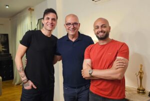 Ahmed Mourad Instagram - With the renowned director Hany Abu-Assad and my favorite singer @amir.eid