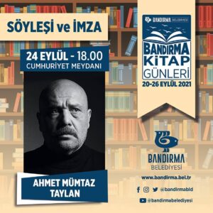 Ahmet Mümtaz Taylan Instagram - Cuma okurla kavuştay. Bandırma Kitap Günleri 🍀
