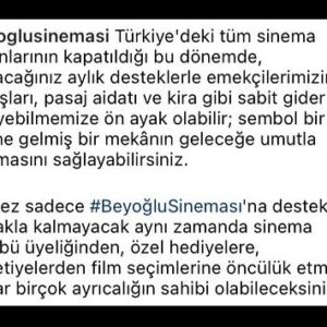 Ahu Türkpençe Instagram - Destek kampanyası için link @beyoglusinemasi profilinde 🙏🏻🥰