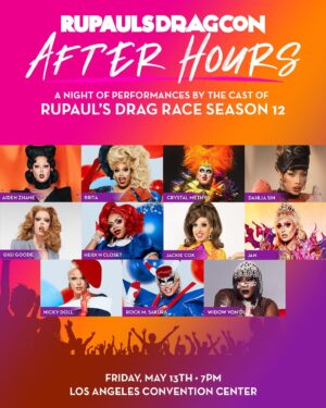 Aiden Zhane Instagram - Join me after @rupaulsdragcon for this exclusive afterparty extravaganza on Friday, May 13th @ 7PM! Watch live drag performances from my #DragRace Season 12 sisters on the DragCon Main Stage after the convention doors close. Snatch your After Hours ticket NOW! 🏁