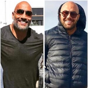 Aidin Khataei Instagram - این عکسو یکی از دوستان زحمت کشیده فرستاده..واسه خودمم جالب بود @therock 
خیلی خوبه که من رو‌شما با ایشون مقایسه میکنید ...ولی خوب به نظرم هر کی سر جای خودش قرار داره🙏