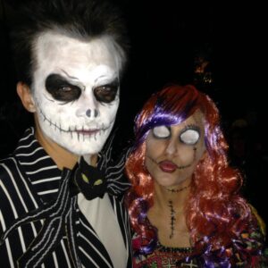 Aimee Mullins Instagram - Happy Halloween! #Throwback to Cape Town 2014. Our rule was all parts of costume had to be either handmade or from a secondhand shop. I did the makeup...and the cardboard bat bowtie that didn’t quite survive the disco dancing.