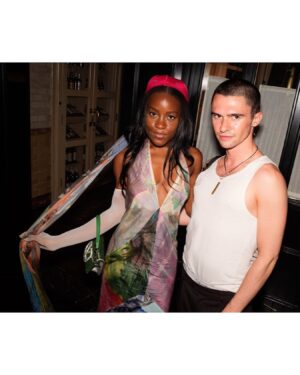 Aindrea Emelife Instagram - an art historian wrapped in silk

I'm currently writing an essay on the odalisque and think inadvertently started channeling the character? In the 19th C, the odalisque was a common fantasy figure 

really, fashion is often about reclaiming and exploring a fantasy 

a few snaps of @connerives and I, @juliahobbs_ bathroom touch ups at the @britishvogue x @mrselfportrait summer party  @chilternfirehouse earlier this week ♥️

📸 @jamesdkelly @davebenett
