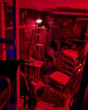 Ainsley Bailey Instagram - one of my favorite things about doing comedy is getting to hang out in green rooms lit like laser tag arenas 👾🪩