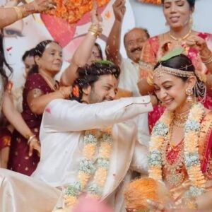 Aishwarya Arjun Instagram - Words cannot express the joy and happiness we feel as we witnessed our beloved daughter AISHWARYA  marry the love of her life, our dearest UMAPATHY.  It was a day filled with love, laughter, and unforgettable memories.  Watching you step into this new chapter has filled our hearts with pride and overwhelming emotion.
Here’s to a lifetime of love, joy, and countless blessings. May your journey together be as beautiful as the love you share. We love you both dearly!  Appa Amma Anju Junee and truffyy 🙂 
@aishwaryaarjun  @umapathyramaiah @neetuarjun14 @anj204

Decor: @thea3project