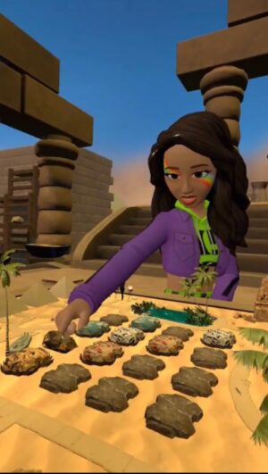 Aitana Rinab Perez Instagram - Sorry I’ve been so MIA the past month, it’s cause I was working on this 🫠 My submission for Meta’s Presence Platform Hackathon! 
Most people only know me as an actor but I’m also a VR/AR video game programmer. 
I turned my first game I ever made The Pharaoh’s Labyrinth into a mixed reality/ VR version for the meta quest. Made completely alone and in a little over a month. Will be available soon to purchase and play yourself!