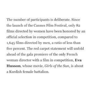 Aiysha Hart Instagram - @5050by2020 
@timesupnow @festivaldecannes