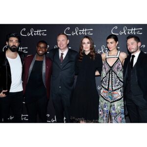 Aiysha Hart Instagram - A minute in Paree for our final premiere of ‘Colette’. • Out in cinemas now! •

Big love to the gang who couldn’t make it 🖤 @eleanortomlinson 
@_tarbs 
@victorwpaul
#DominicWest
#DeniseGough