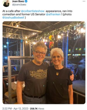 Al Franken Instagram - Great to finally meet one of my all time heroes