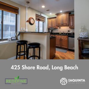 Al Iaquinta Instagram - *FOR SALE*

This duplex condo offers a prime location just half a block away from the renowned Long Beach Boardwalk and Beach, with a designated private parking spot and renting permitted! The open layout creates a seamless flow between the eat-in gourmet kitchen, living room, updated bathroom and the convenience of having washer and dryer right in the unit. As you make your way upstairs, the bedroom is complete with its own updated full bathroom with heat lamps and walk-in closet. This private pet-friendly retreat offers a tranquil escape, allowing you to unwind and recharge after a day of enjoying all that Long Beach has to offer. With its modern amenities, ample living space, and proximity to the beach and boardwalk, 425 Shore Road, Unit 2D is the perfect place to call home! Don't miss out on this opportunity to experience the best of Long Beach living in this beautiful condo.