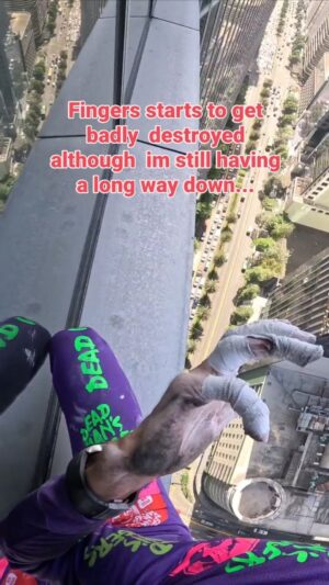 Alain Robert Instagram - In March of this year I did climb the Gt international tower in Makati Philippines discovering  2meters below the summit  that it was impossible . A dead end actually  and I have had to climb down 218m  or nearly the entire  building . A climb  that was nerclve wracking as depending  on those alum  slats  that were barely holding  my weight . Under such circumstances  mastering fear and having a strong mindset  is mandatory . 
#climbing #freesolo #masteringfear ##challenge #mindset #climbinginspiration