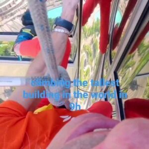 Alain Robert Instagram - At 61 years old climbing  for my second time the tallest  building  in the world  in November 2023 . The use of the rope was mandatory  and I would say necessary.  I have already  climbed it in 2011 . 
#climbing #challenge #adventure #adrenaline #mindset #burjkhalifadubai 
#climbinginspiration