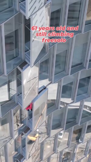 Alain Robert Instagram - And if aging  wasn't  such a fatality ?  At least and as far as im concerned  I have decided  to continue to climb freesolo  as it is what I have  been doing my whole life long and since I'm still mentally and physically fit I'm still doing what I love .A journey  started 50 years ago . First by freesoloing  on rocks  snd then shifting  on to buildings  but also being back on rocks . However  im perfectly  aware  that my best performances  were more than 30 years ago but all I did successfully  in my life wether is is on rocks or on buildings  I did it with a broken  body and 66% disability  since 1982 . Somehow  a lesson of resilience  and an invitation  to overcome  obstacles . 
#climbing #freesolo #challenge #mindset #resilient  #climbinginspiration