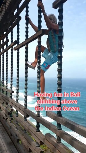 Alain Robert Instagram - climbing  doesn't  have to be necessarily  difficult . it is something  that became  so spontaneous over the last 50 years I have been  climbing  freesolo . Here @alilavillasuluwatu it is rather enjoyable  with such an enjoyable  snd relaxing  environment. 
#climbing #adventure #challenge #bali 
#uluwatu