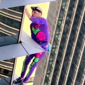 Alain Robert Instagram - Already  two months  since I had been confronted  to this dangerous  situation  which I had to climb up and down  the Gt tower in Makati Philippines after being stuck two meters below the summit and with as a sole option down climbing  the entire building  which in total made me climb 438m. 
#climbing #freesolo #challenge #adventure #adrenaline #reslience #climbinginspiration