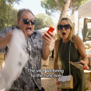 Alan Carr Instagram - @noholdenback and @chattyman bring the party 🪩 #AmandaAndAlan #ItalianJob #iPlayer #Italy
