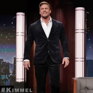 Alan Ritchson Instagram - We had some fun on @JimmyKimmelLive TONIGHT! #ABC #Kimmel @JimmyKimmel