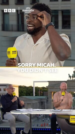 Alan Shearer Instagram - What you didn’t see on telly earlier 😆 

#BBCEuros #Euro2024 #MicahRichards #Football #CROITA