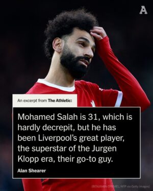 Alan Shearer Instagram - The tension between Mohamed Salah and Jurgen Klopp was obvious last weekend - @alanshearer knows exactly how the Egyptian will have felt.

#LFC