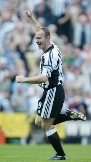 Alan Shearer Instagram - Sensational strike from @alanshearer 20 years ago today! 🚀🙋‍♂️