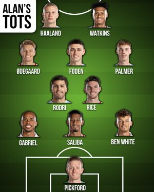 Alan Shearer Instagram - And here it is... @GaryLineker & @AlanShearer’s @PremierLeague Team Of The Season 🔥

Congrats to all these players for receiving this highly prestigious award 😅

Who’s got the better side? 🤔