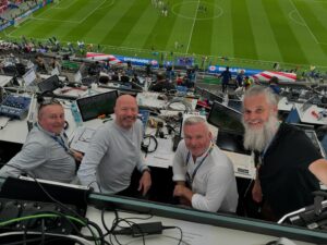 Alan Shearer Instagram - Ready to go. BBC one  4 o clock. #euro2024 🏴󠁧󠁢󠁥󠁮󠁧󠁿 v 🇩🇰 🎤