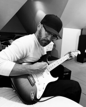 Alan van Sprang Instagram - Last few weeks before I sell my house, spending a few last minutes in my third floor attic playing the Strat!