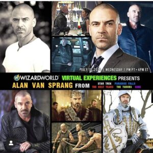 Alan van Sprang Instagram - Coming at you today for a free panel, 1pm PST and 4 EST. Check out website in bio for private sessions and autographs this Sat July 18. @wizardworld #startrekdiscovery #shadowhunters #reign #thetudors