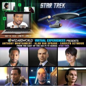 Alan van Sprang Instagram - Hey everyone coming to you live on Wednesday July 15th 1pm Pacific/4pm Eastern. Get tickets @wizardworld and the website on my bio above.
There will be One on One chats, Video chats, Autographs available.
Also a free panel.
Hope to see you all there. #HomeConvention #VirtualConvention #StarTrekDiscovery #Leland #Shadowhunters #Valentine #Reign #KingHenryII.