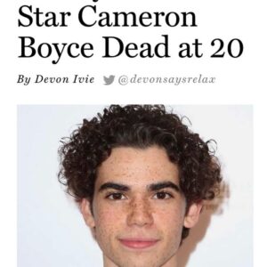 Alan van Sprang Instagram - So saddened to hear about the passing of @thecameronboyce massive tragedy.
You will be missed.
Thank you for sharing your talent.
https://www.vulture.com/2019/07/disney-channel-descendants-star-cameron-boyce-dead-at-20.html